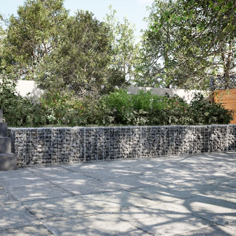 vidaXL Gabione mit Deckel 700x50x50 cm Verzinktes Eisen vidaXL Gabione mit Deckel 700x50x50 cm Verzinktes Eisen
