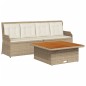 vidaXL 3-tlg. Garten-Sofagarnitur mit Kissen Beige Poly Rattan vidaXL 3-tlg. Garten-Sofagarnitur mit Kissen Beige Poly Rattan
