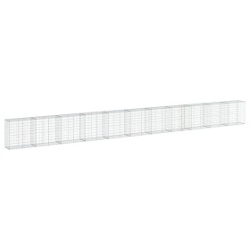 vidaXL Gabione mit Deckel 1100x50x100 cm Verzinktes Eisen