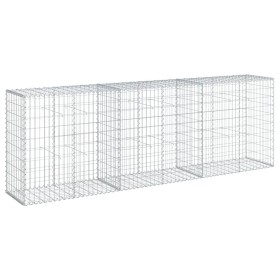 vidaXL Gabione mit Deckel 300x50x100 cm Verzinktes Eisen