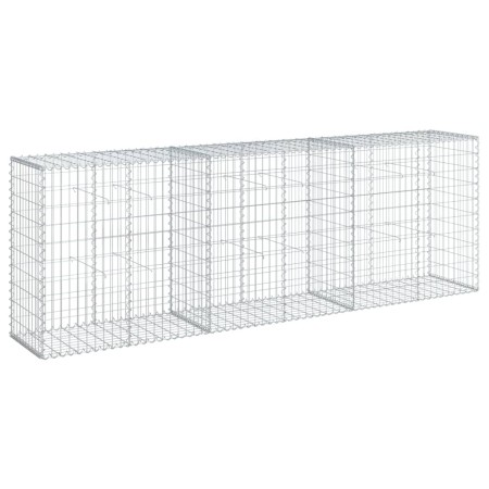 vidaXL Gabione mit Deckel 300x50x100 cm Verzinktes Eisen