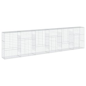 vidaXL Gabione mit Deckel 600x50x150 cm Verzinktes Eisen