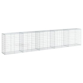 vidaXL Gabione mit Deckel 500x50x100 cm Verzinktes Eisen