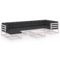 8-tlg. Garten-Lounge-Set mit Kissen Kiefer Massivholz 8-tlg. Garten-Lounge-Set mit Kissen Kiefer Massivholz