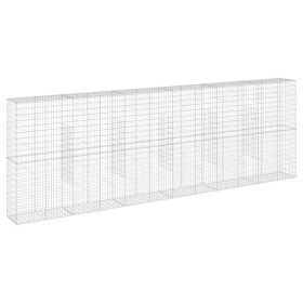 vidaXL Gabione mit Deckel 600x50x200 cm Verzinktes Eisen