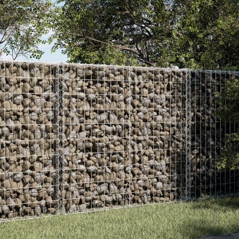 vidaXL Gabione mit Deckel 100x100x100 cm Verzinktes Eisen vidaXL Gabione mit Deckel 100x100x100 cm Verzinktes Eisen