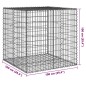 vidaXL Gabione mit Deckel 100x100x100 cm Verzinktes Eisen vidaXL Gabione mit Deckel 100x100x100 cm Verzinktes Eisen