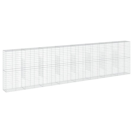 vidaXL Gabione mit Deckel 800x50x200 cm Verzinktes Eisen