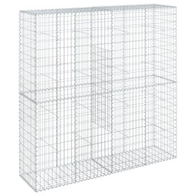 vidaXL Gabione mit Deckel 200x50x200 cm Verzinktes Eisen