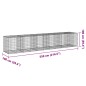 vidaXL Gabione mit Deckel 550x100x100 cm Verzinktes Eisen vidaXL Gabione mit Deckel 550x100x100 cm Verzinktes Eisen