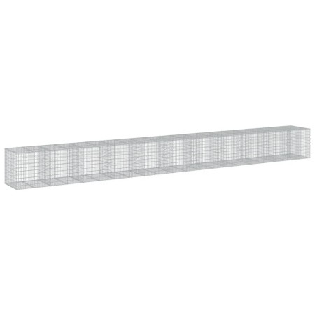 vidaXL Gabione mit Deckel 1050x100x100 cm Verzinktes Eisen