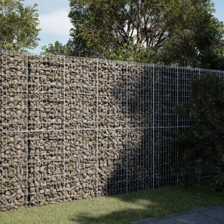 vidaXL Gabione mit Deckel 250x100x200 cm Verzinktes Eisen