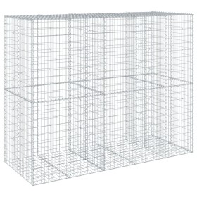vidaXL Gabione mit Deckel 250x100x200 cm Verzinktes Eisen