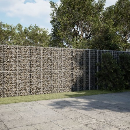 vidaXL Gabione mit Deckel 600x100x200 cm Verzinktes Eisen