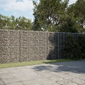 vidaXL Gabione mit Deckel 700x100x200 cm Verzinktes Eisen