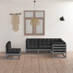 vidaXL 5-tlg. Garten-Lounge-Set mit Kissen Kiefer Massivholz