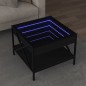 vidaXL Couchtisch mit Infinity-LED Schwarz 50x50x38 cm vidaXL Couchtisch mit Infinity-LED Schwarz 50x50x38 cm