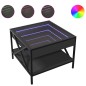 vidaXL Couchtisch mit Infinity-LED Schwarz 50x50x38 cm vidaXL Couchtisch mit Infinity-LED Schwarz 50x50x38 cm