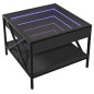 vidaXL Couchtisch mit Infinity-LED Schwarz 50x50x38 cm vidaXL Couchtisch mit Infinity-LED Schwarz 50x50x38 cm