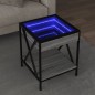 vidaXL Couchtisch mit Infinity-LED Grau Sonoma 40x40x49 cm vidaXL Couchtisch mit Infinity-LED Grau Sonoma 40x40x49 cm
