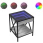 vidaXL Couchtisch mit Infinity-LED Grau Sonoma 40x40x49 cm vidaXL Couchtisch mit Infinity-LED Grau Sonoma 40x40x49 cm