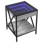 vidaXL Couchtisch mit Infinity-LED Grau Sonoma 40x40x49 cm vidaXL Couchtisch mit Infinity-LED Grau Sonoma 40x40x49 cm