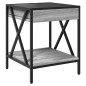 vidaXL Couchtisch mit Infinity-LED Grau Sonoma 40x40x49 cm vidaXL Couchtisch mit Infinity-LED Grau Sonoma 40x40x49 cm