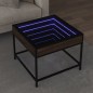 vidaXL Couchtisch mit Infinity-LED Braun Eichen-Optik 50x50x41 cm vidaXL Couchtisch mit Infinity-LED Braun Eichen-Optik 50x50x41 cm