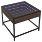 vidaXL Couchtisch mit Infinity-LED Braun Eichen-Optik 50x50x41 cm vidaXL Couchtisch mit Infinity-LED Braun Eichen-Optik 50x50x41 cm