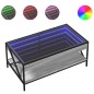 vidaXL Couchtisch mit Infinity-LED Grau Sonoma 90x50x38 cm vidaXL Couchtisch mit Infinity-LED Grau Sonoma 90x50x38 cm
