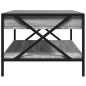 vidaXL Couchtisch mit Infinity-LED Grau Sonoma 90x50x38 cm vidaXL Couchtisch mit Infinity-LED Grau Sonoma 90x50x38 cm