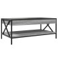 vidaXL Couchtisch mit Infinity-LED Grau Sonoma 90x50x38 cm vidaXL Couchtisch mit Infinity-LED Grau Sonoma 90x50x38 cm