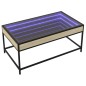 vidaXL Couchtisch mit Infinity-LED Sonoma-Eiche 90x50x41 cm vidaXL Couchtisch mit Infinity-LED Sonoma-Eiche 90x50x41 cm