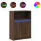 vidaXL Sideboard mit LED Braun Eichen-Optik 72x34x100 cm Holzwerkstoff vidaXL Sideboard mit LED Braun Eichen-Optik 72x34x100 cm Holzwerkstoff