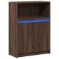 vidaXL Sideboard mit LED Braun Eichen-Optik 72x34x100 cm Holzwerkstoff vidaXL Sideboard mit LED Braun Eichen-Optik 72x34x100 cm Holzwerkstoff