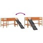 vidaXL Kinderhochbett ohne Matratze Braun 80x200 cm Massivholz Kiefer vidaXL Kinderhochbett ohne Matratze Braun 80x200 cm Massivholz Kiefer