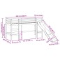 vidaXL Kinderhochbett ohne Matratze Braun 80x200 cm Massivholz Kiefer vidaXL Kinderhochbett ohne Matratze Braun 80x200 cm Massivholz Kiefer