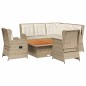 vidaXL 6-tlg. Garten-Lounge-Set mit Kissen Beige Poly Rattan vidaXL 6-tlg. Garten-Lounge-Set mit Kissen Beige Poly Rattan