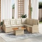 vidaXL 5-tlg. Garten-Lounge-Set mit Kissen Beige Poly Rattan vidaXL 5-tlg. Garten-Lounge-Set mit Kissen Beige Poly Rattan