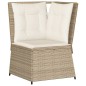 vidaXL 5-tlg. Garten-Lounge-Set mit Kissen Beige Poly Rattan vidaXL 5-tlg. Garten-Lounge-Set mit Kissen Beige Poly Rattan