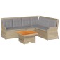 vidaXL 5-tlg. Garten-Lounge-Set mit Kissen Beige Poly Rattan vidaXL 5-tlg. Garten-Lounge-Set mit Kissen Beige Poly Rattan