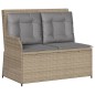 vidaXL 5-tlg. Garten-Lounge-Set mit Kissen Beige Poly Rattan vidaXL 5-tlg. Garten-Lounge-Set mit Kissen Beige Poly Rattan