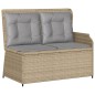 vidaXL 5-tlg. Garten-Lounge-Set mit Kissen Beige Poly Rattan vidaXL 5-tlg. Garten-Lounge-Set mit Kissen Beige Poly Rattan
