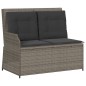 vidaXL 5-tlg. Garten-Lounge-Set mit Kissen Grau Poly Rattan vidaXL 5-tlg. Garten-Lounge-Set mit Kissen Grau Poly Rattan