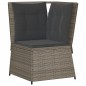 vidaXL 5-tlg. Garten-Lounge-Set mit Kissen Grau Poly Rattan vidaXL 5-tlg. Garten-Lounge-Set mit Kissen Grau Poly Rattan