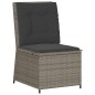 vidaXL 5-tlg. Garten-Lounge-Set mit Kissen Grau Poly Rattan vidaXL 5-tlg. Garten-Lounge-Set mit Kissen Grau Poly Rattan