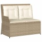 vidaXL 7-tlg. Garten-Lounge-Set mit Kissen Beige Poly Rattan vidaXL 7-tlg. Garten-Lounge-Set mit Kissen Beige Poly Rattan