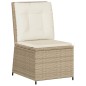 vidaXL 7-tlg. Garten-Lounge-Set mit Kissen Beige Poly Rattan vidaXL 7-tlg. Garten-Lounge-Set mit Kissen Beige Poly Rattan
