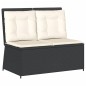 vidaXL 7-tlg. Garten-Lounge-Set mit Kissen Schwarz Poly Rattan vidaXL 7-tlg. Garten-Lounge-Set mit Kissen Schwarz Poly Rattan