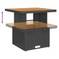 vidaXL 7-tlg. Garten-Lounge-Set mit Kissen Schwarz Poly Rattan vidaXL 7-tlg. Garten-Lounge-Set mit Kissen Schwarz Poly Rattan